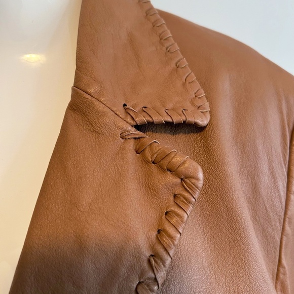 Danier Western Style Leather jacket, Size 20, XL - Picture 2 of 11